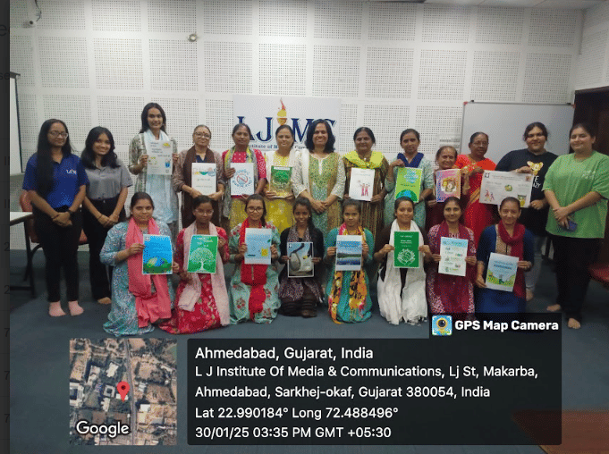 L J Institute of Media and Communications Ahmedabad Material development workshop sewa photo 3